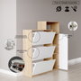 Hanah Home Armario para zapatos Ico3-Sw Roble y Blanco